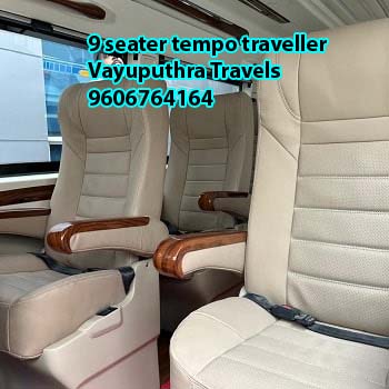 9 seater tempo traveller for rent in Bangalore