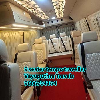 Tempo Traveller 9 Seater price in Bangalore 